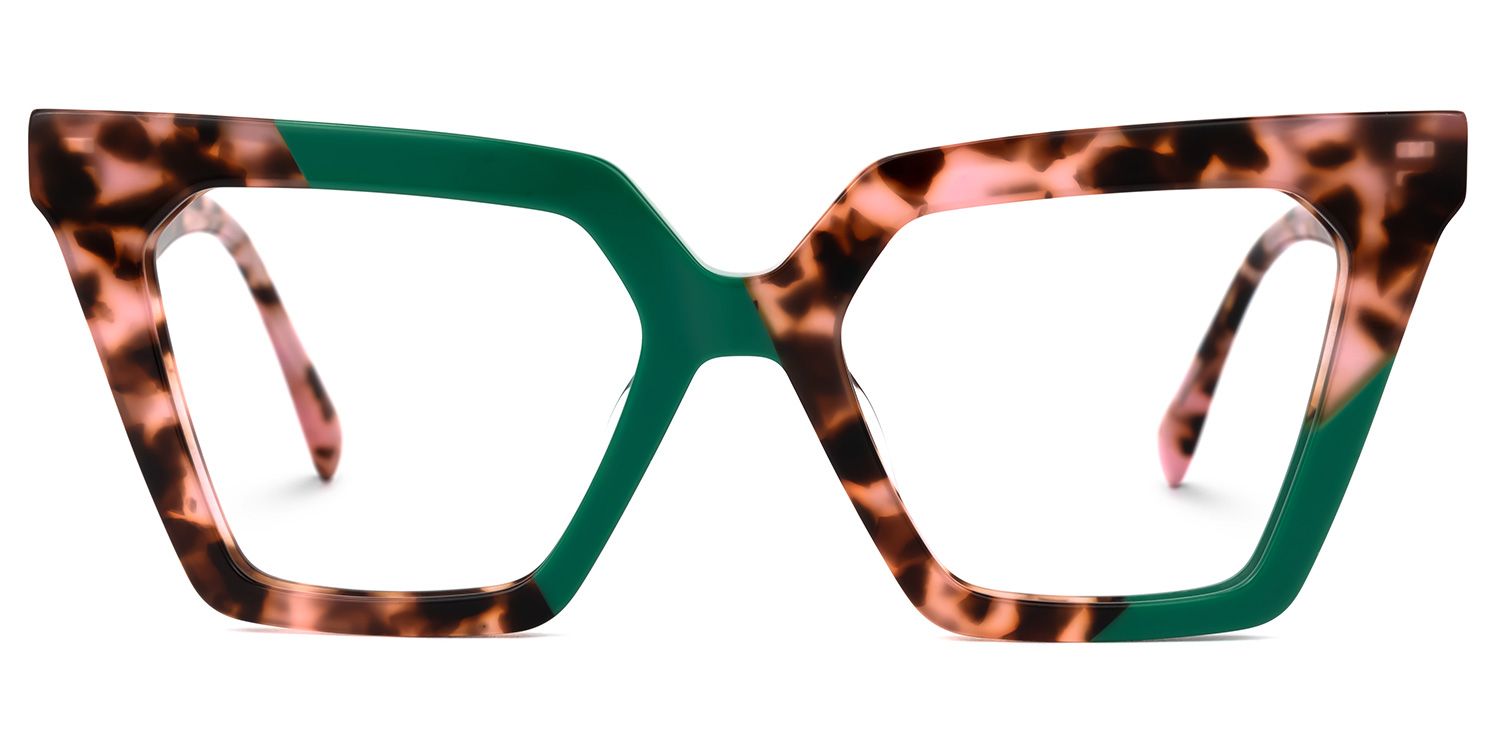 Caimbrie - Cat Eye Green/Tortoise Eyeglasses | Vooglam Angle View