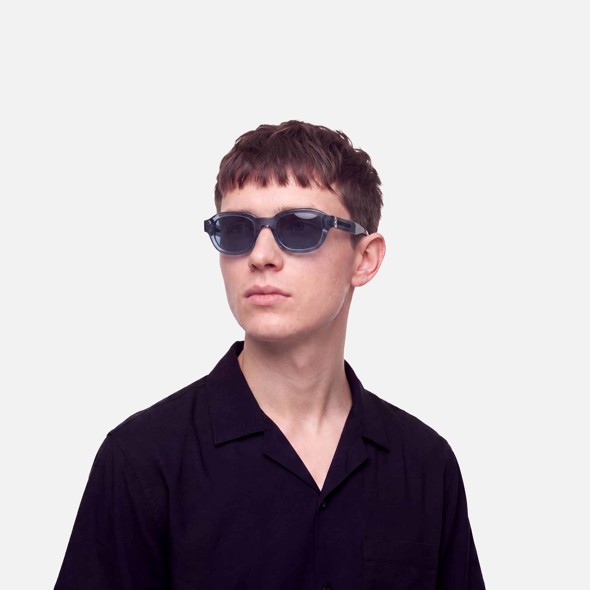 Eerie - Dark Blue Tinted Diamond Pattern Shades by Vooglam - Lifestyle Look