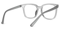 Faina - Square Grey Eyeglasses | Vooglam Side View