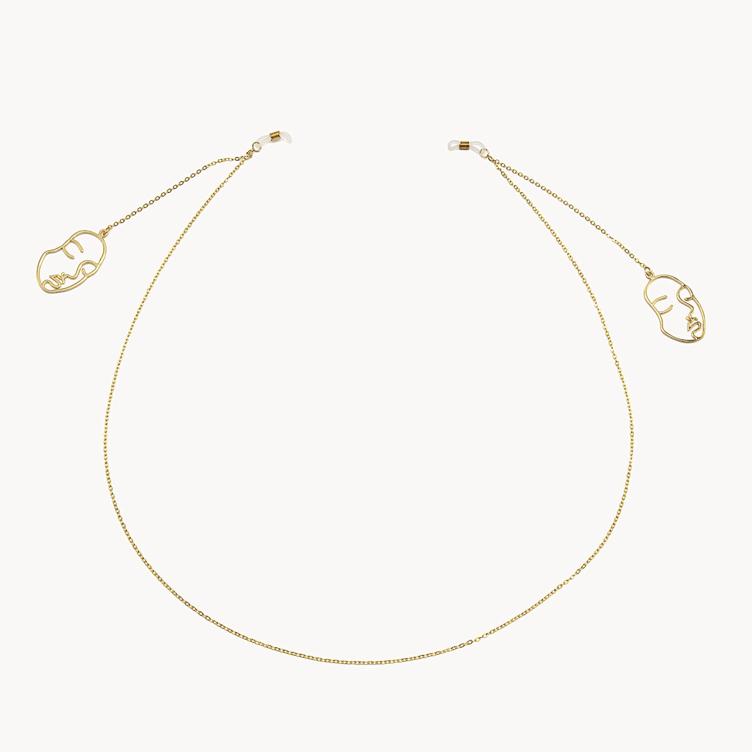 Abstract Human Face Glasses Chains | Vooglam.com Angle View