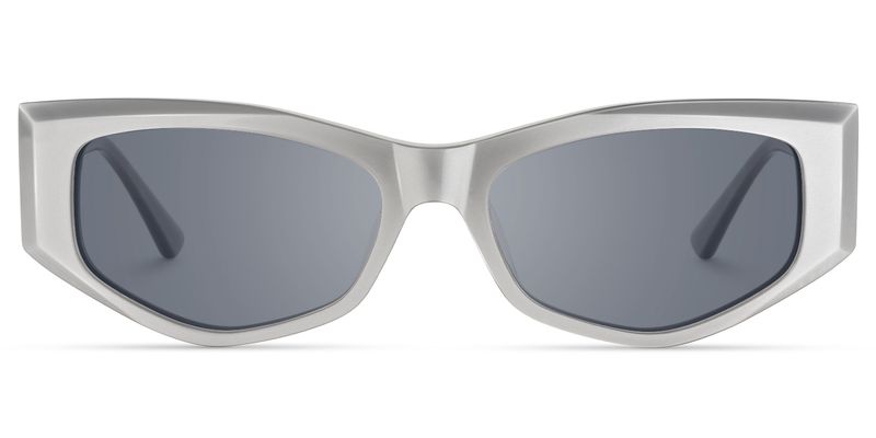 Tahiya - Geometric Grey Sunglasses | Vooglam