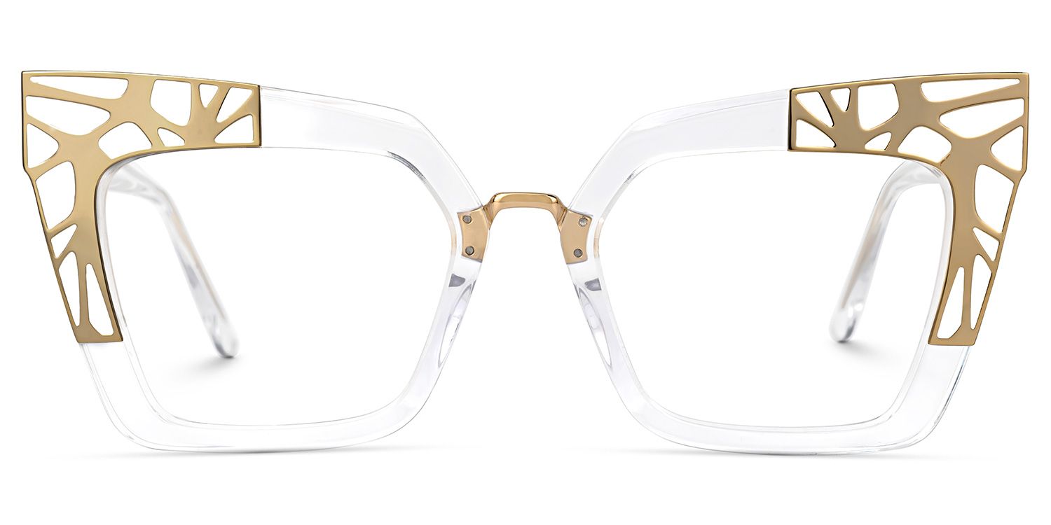Dangela - Square Crystal Eyeglasses Angle View