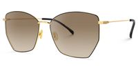Keahi - Geometric Brown Sunglasses | Vooglam Front View