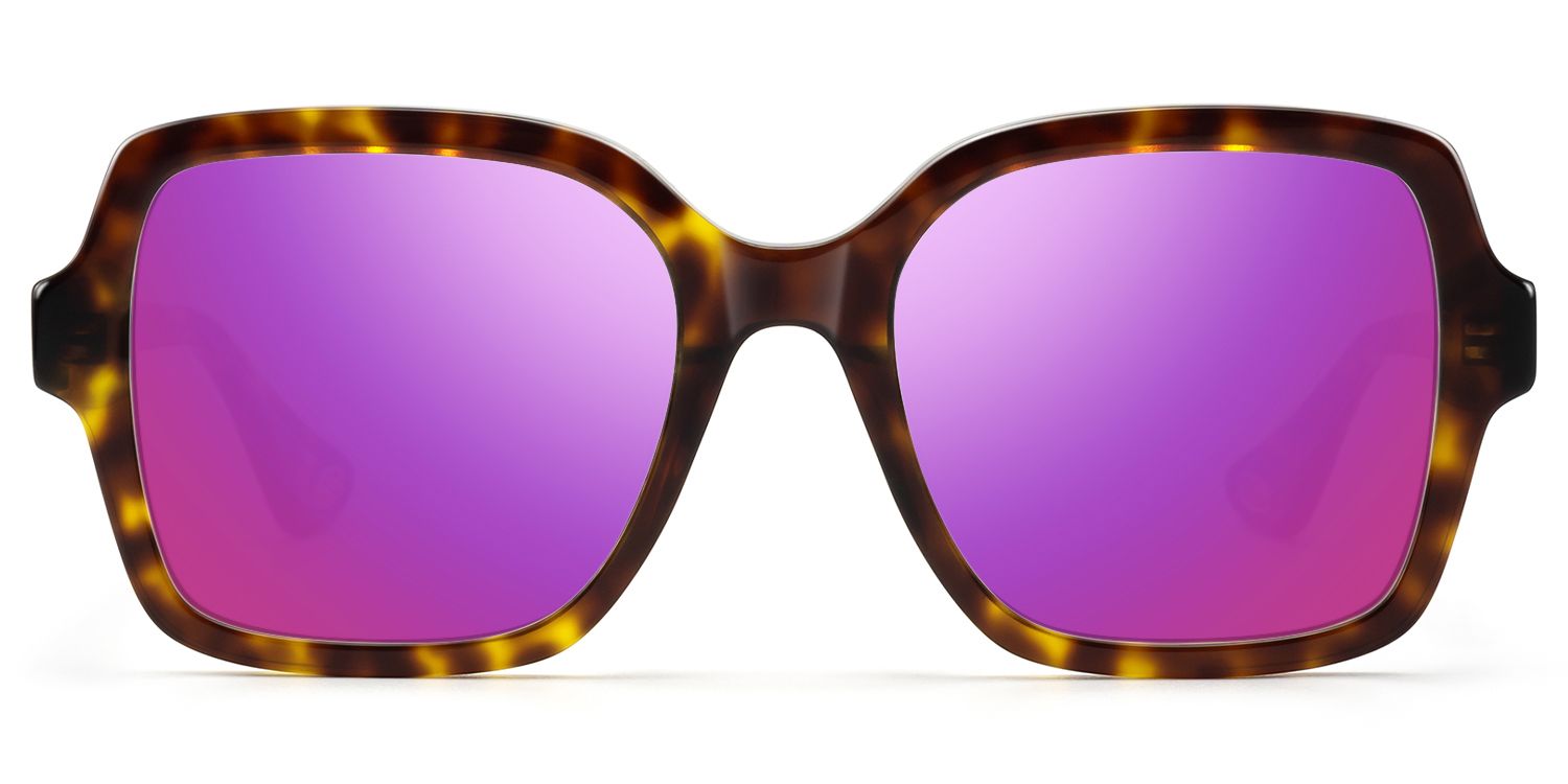 Frame Size of Meridian - Square Tortoise Acetate Sunglasses | Vooglam