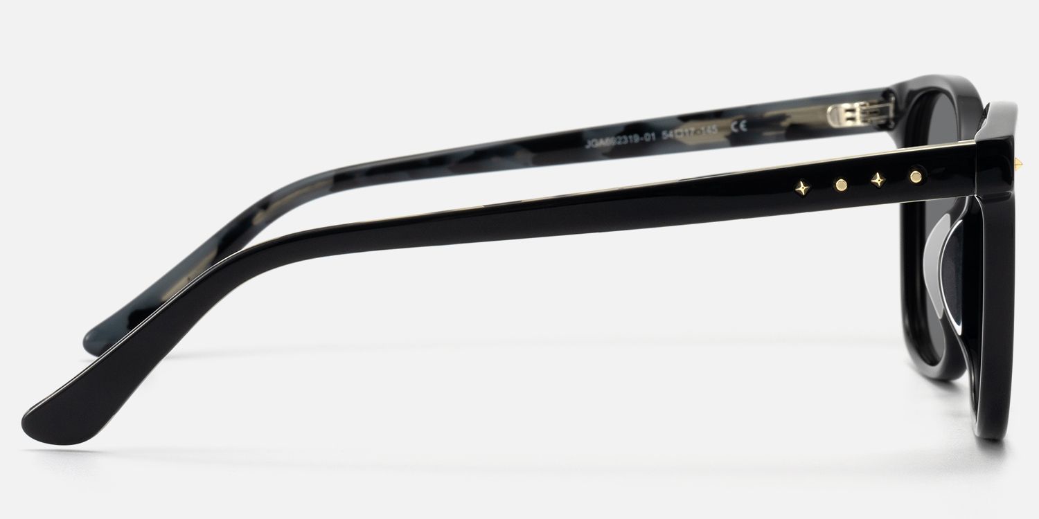 Radical - Cool Vintage Square Black Sunglasses | Vooglam Side View