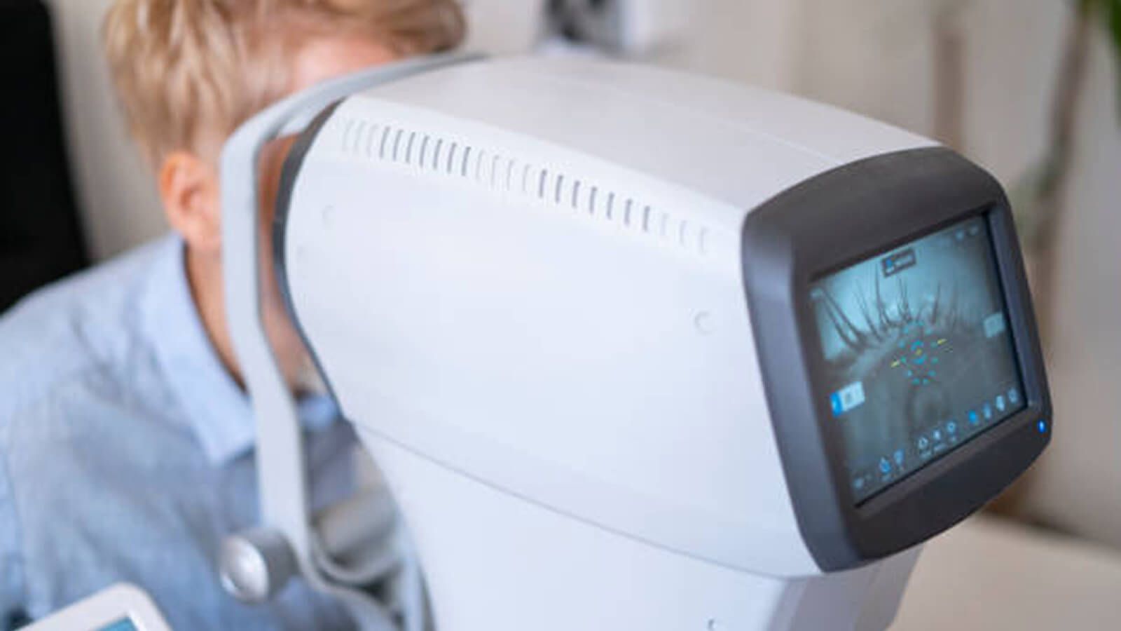 professional eyes machine examination in hospital