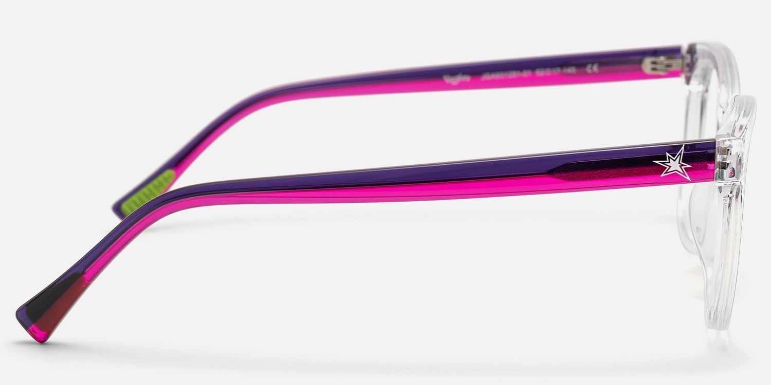 Coexist - Rectangle Crystal Eyeglasses | Vooglam Side View