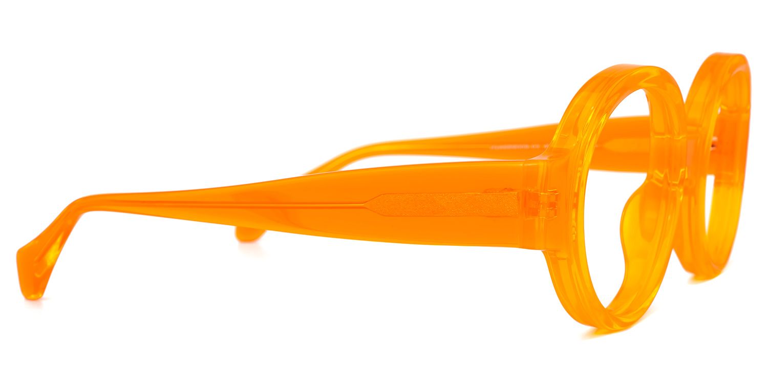 Aelwen - Round Orange Eyeglasses | Vooglam 4