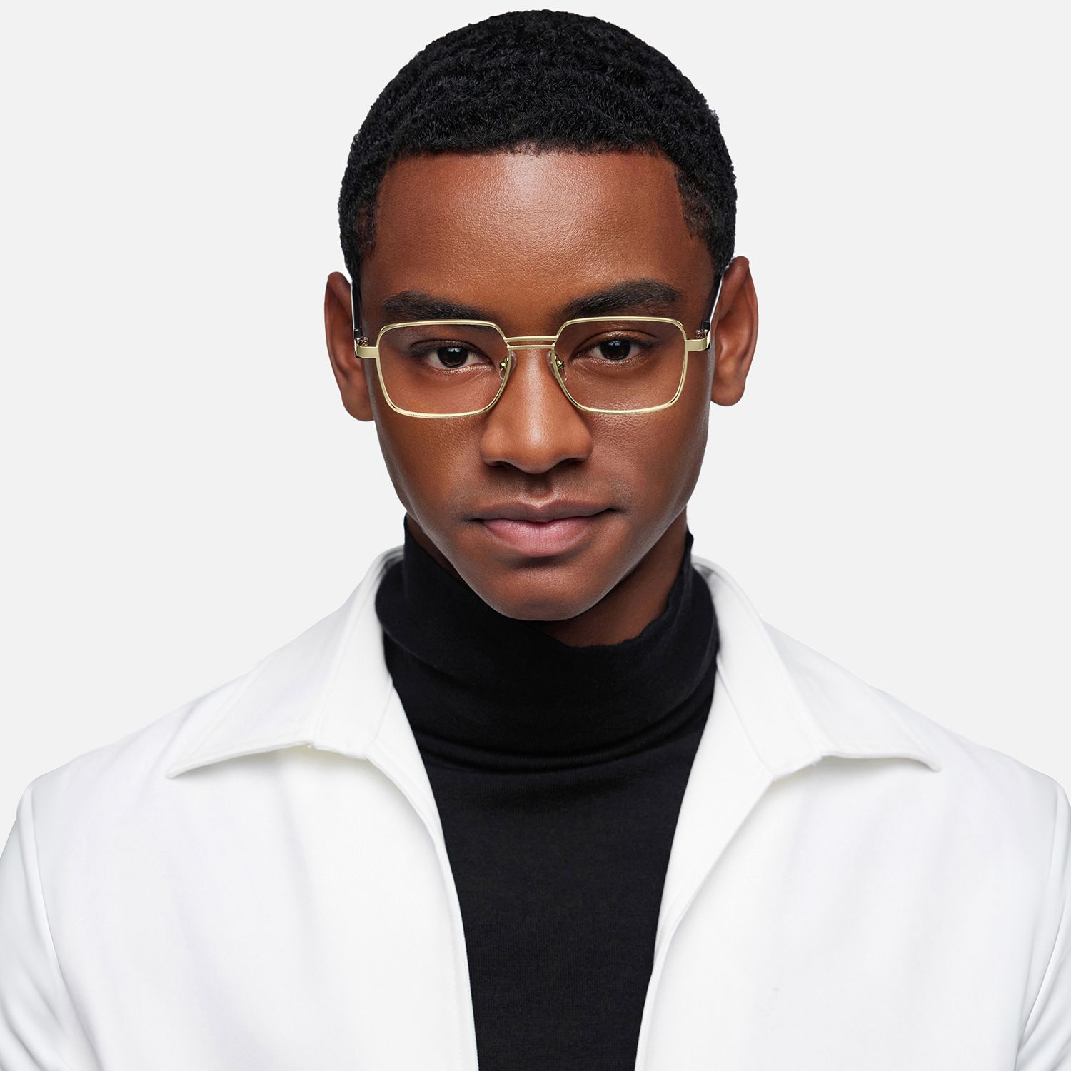 Explore the design story of Ubuntu - Rectangle Gold Eyeglasses | Vooglam