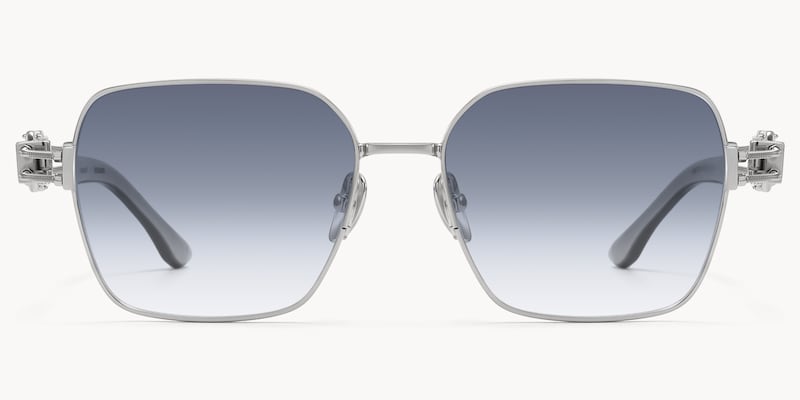 The Architect - Rectangle Silver Sunglasses
