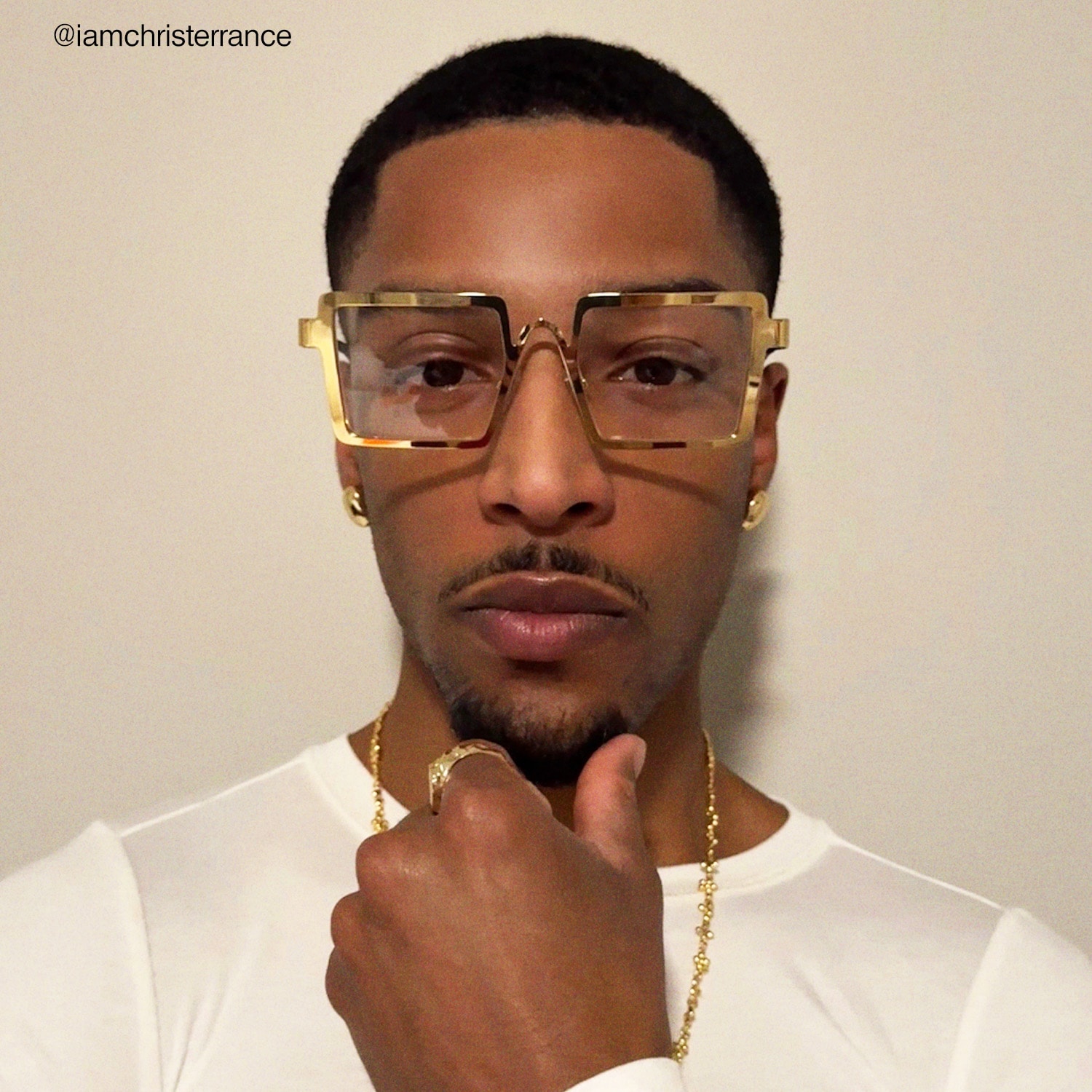 Cairbre - Rectangle Gold Eyeglasses