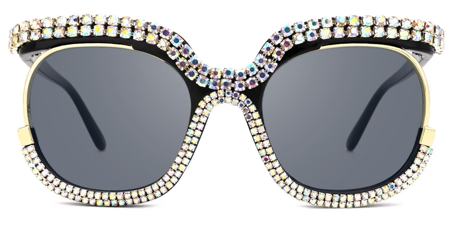 Mancha - Square Multicolor Sunglasses | Vooglam Angle View