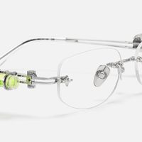 The Utilitarian - Oval Silver Eyeglasses | Vooglam Design Details