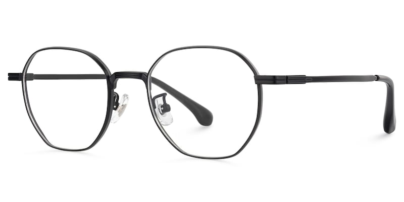 Grain - Geometric Black Eyeglasses
