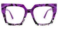 Darius - Square Purple/Tortoise Eyeglasses | Vooglam Angle View