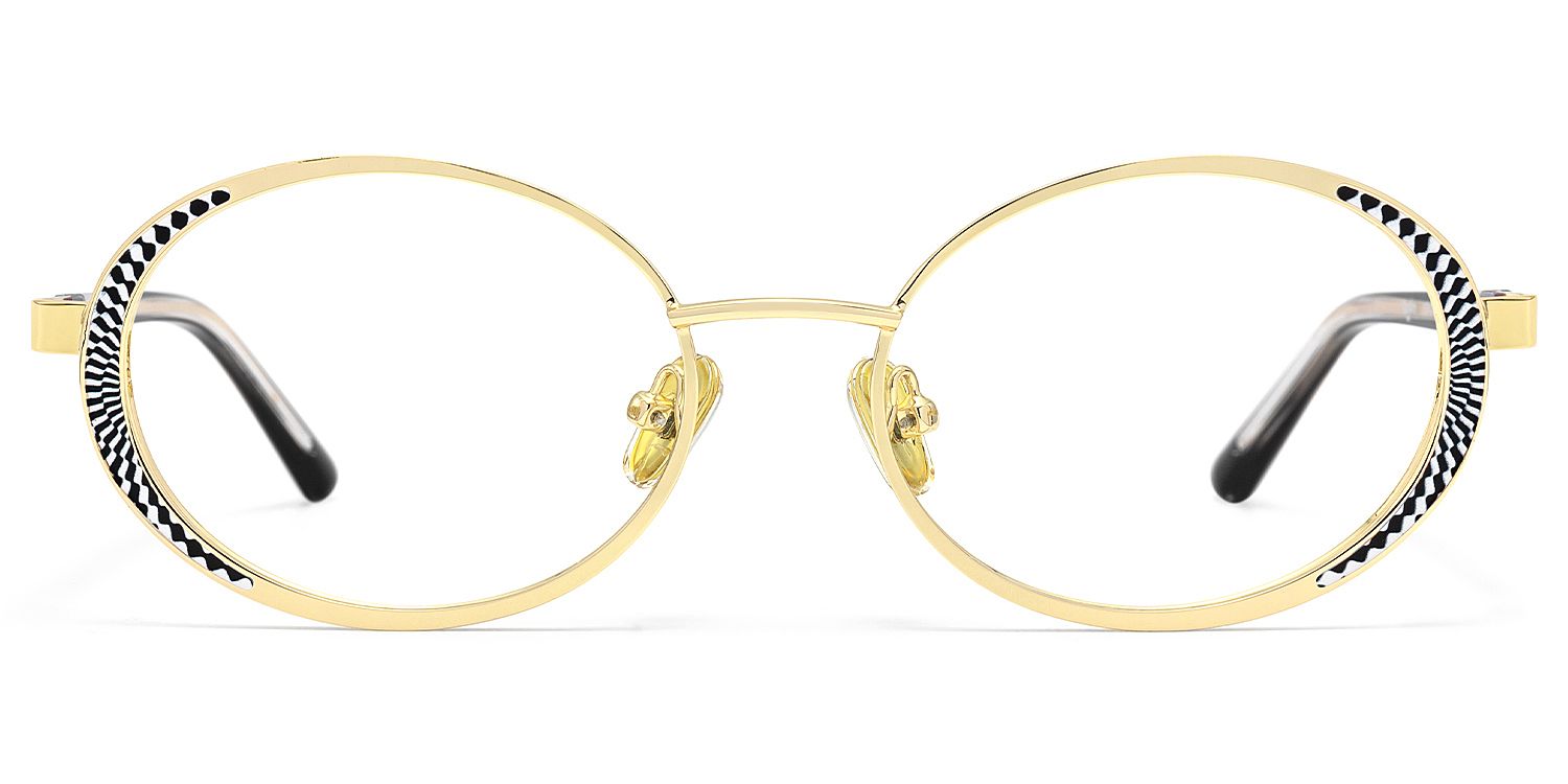 Vortex - Oval Two-tone Eyeglasses | Vooglam Angle View