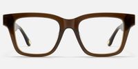 Legacy - Rectangle Brown Eyeglasses | Vooglam Angle View