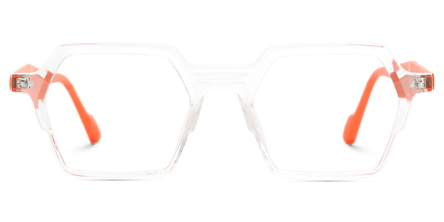 Hachiro - Geometric Crystal Eyeglasses | Vooglam Angle View