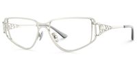 Sakina - Geometric Silver Eyeglasses | Vooglam Front View