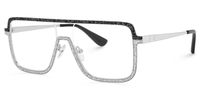 Padraic - Aviator Silver Eyeglasses | Vooglam Front View