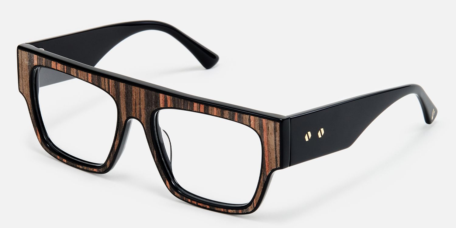 Wandrea - Aviator Brown Eyeglasses | Vooglam Front View