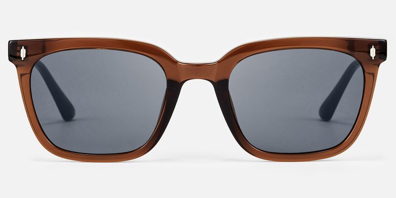 Cosmo - Rectangle Brown Sunglasses | Vooglam