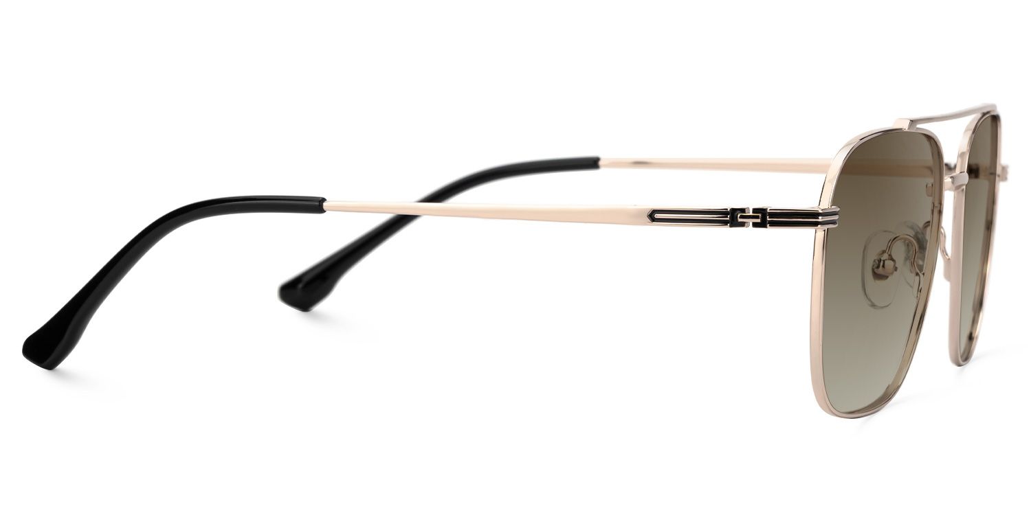 Galileo - Aviator Gold Prescription Sunglasses | Vooglam 4
