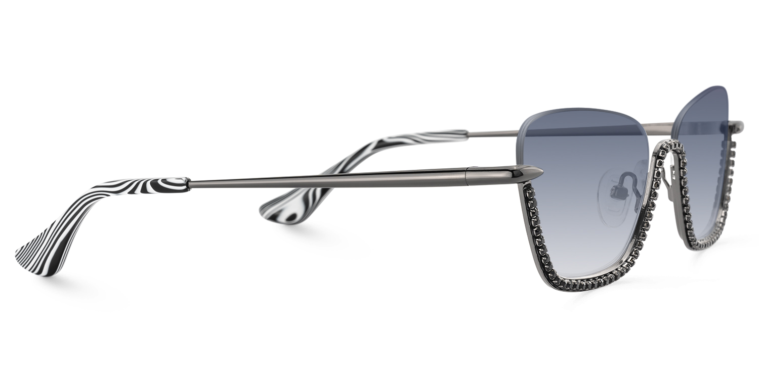 Viva - Cat Eye Black Sunglasses - 4