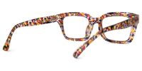 Issay - Rectangle Red/Blue Eyeglasses | Vooglam Side View