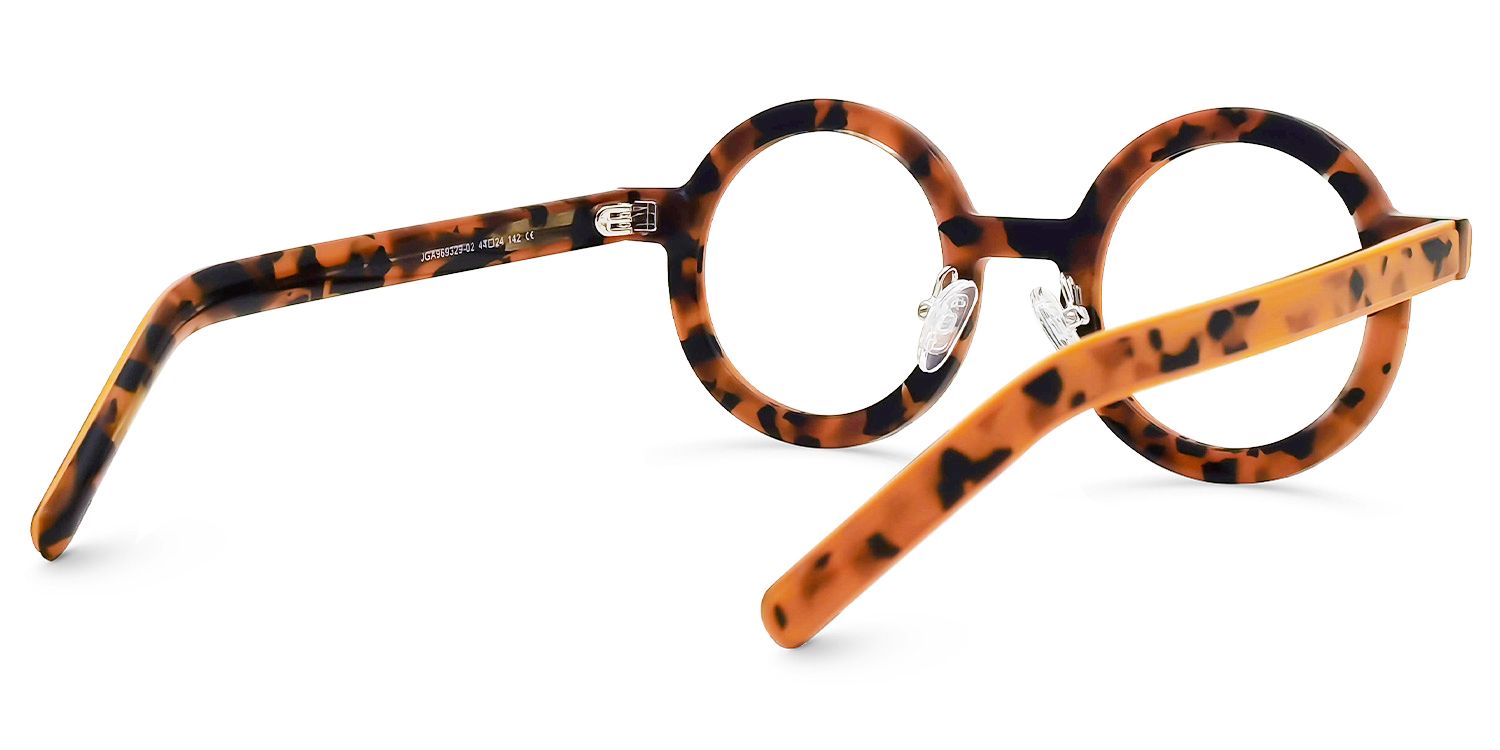 Rooney - Round Tortoise Eyeglasses | Vooglam Side View