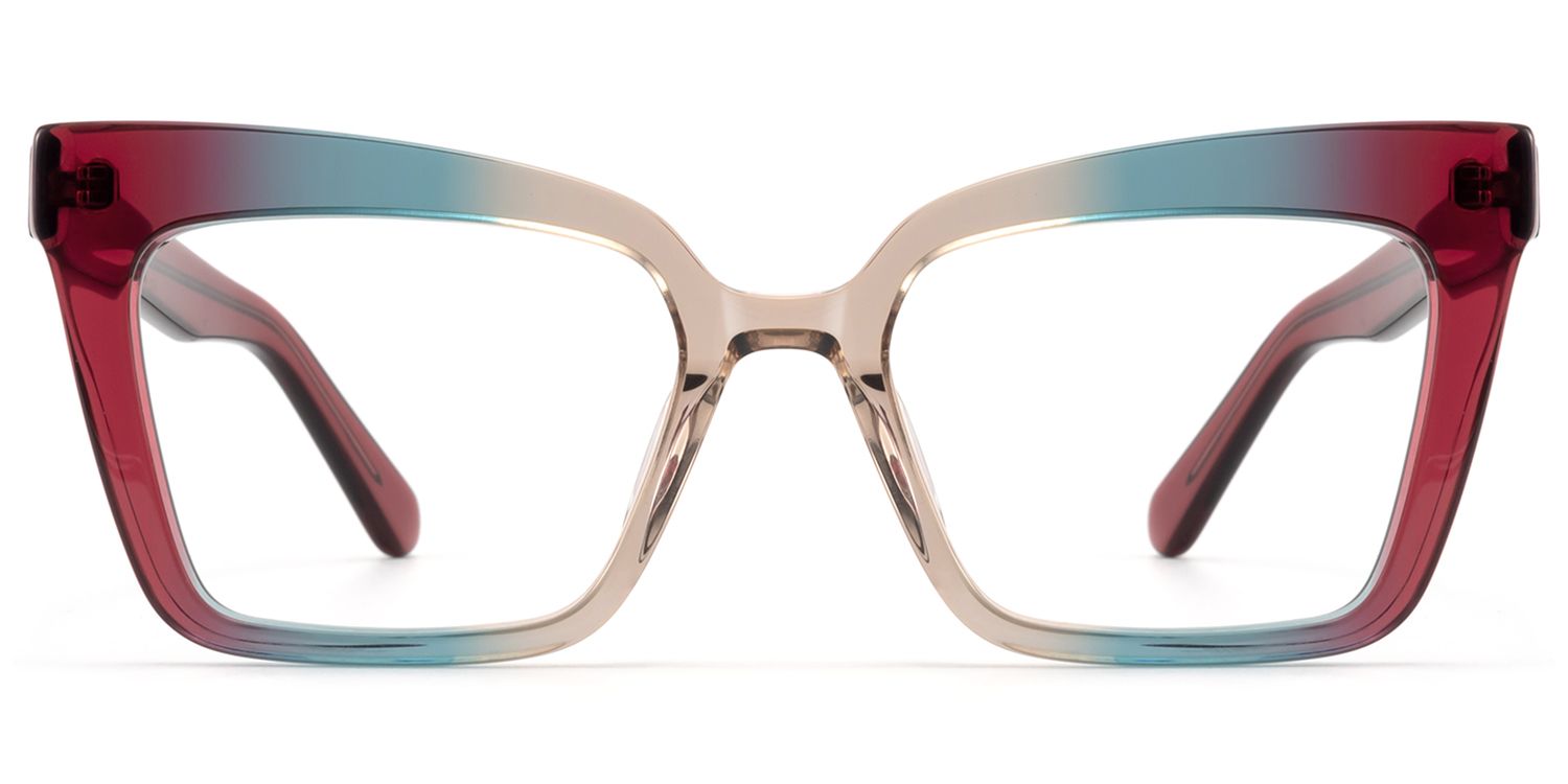 Frame Size of Galarza -  Vaporwave Vibe Gradient Red Eyeglasses | Vooglam