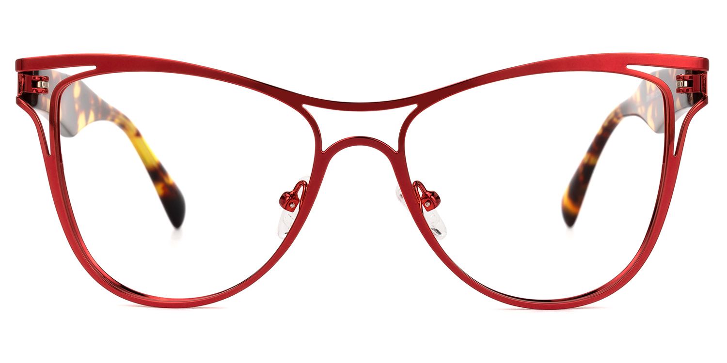 Aella - Aviator Red Eyeglasses | Vooglam Angle View