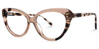 Lahela - Cat Eye Brown/Tortoise Eyeglasses | Vooglam Front View