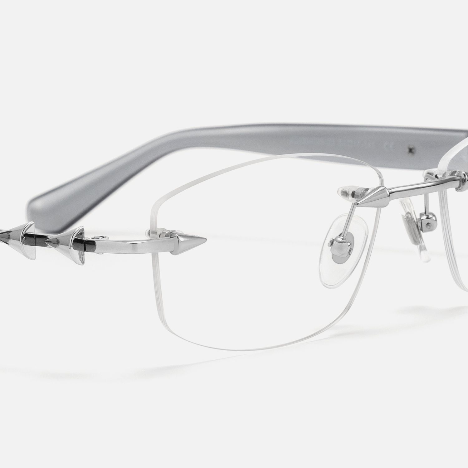 Fracture - Rectangle Gray Eyeglasses product detail 4