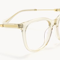 Bask - Square Yellow Eyeglasses - 4