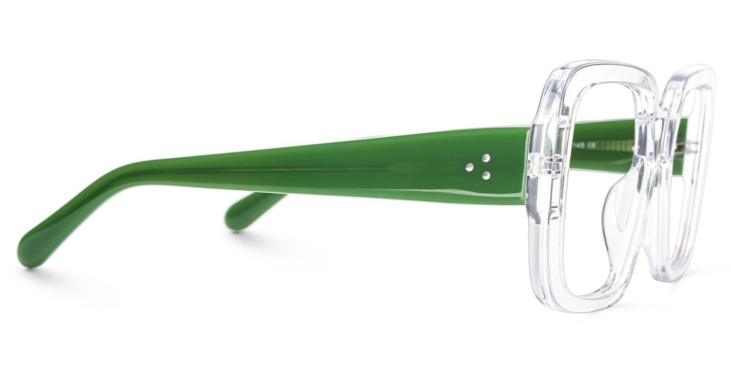 Emiliya - Square Crystal Eyeglasses | Vooglam 4