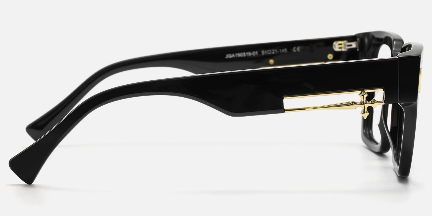 Stiletto - Rectangle Black Eyeglasses product detail 3