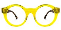 Elefteria - Round Yellow Eyeglasses | Vooglam Angle View