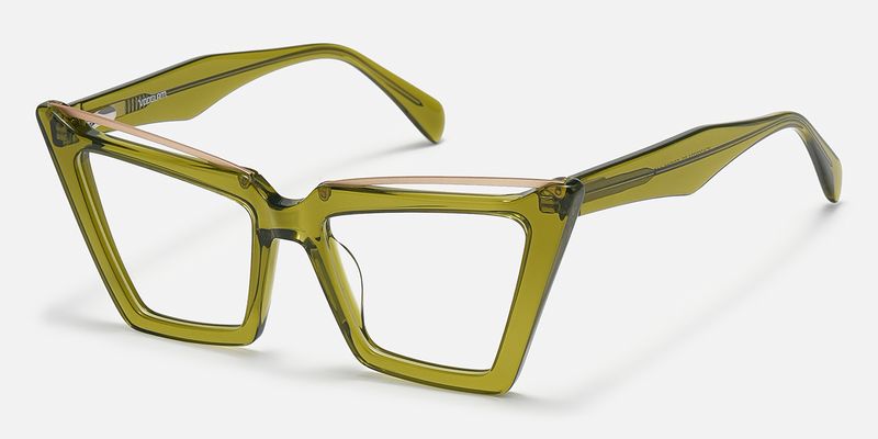 Eldad - Cat Eye Green Eyeglasses