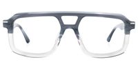 Eliyahu - Aviator Grey Eyeglasses | Vooglam Angle View