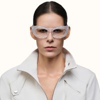 The Geologist - Geometric Transparent Eyeglasses | Vooglam On Model 1