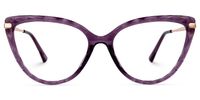 Dayna - Cat Eye Purple Eyeglasses | Vooglam Angle View