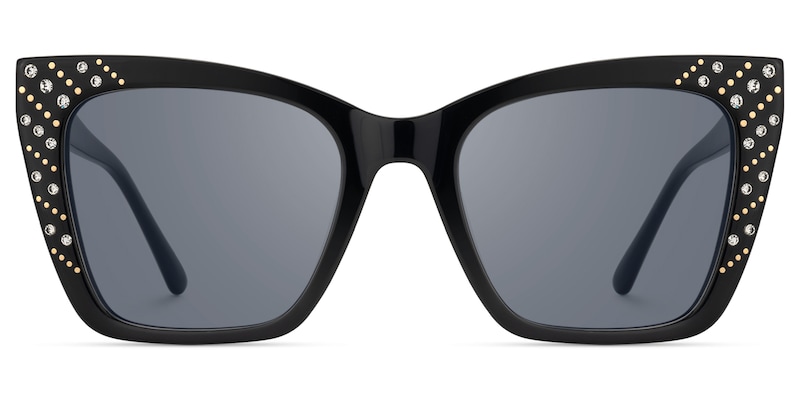 Glitz - Cat Eye Black Sunglasses