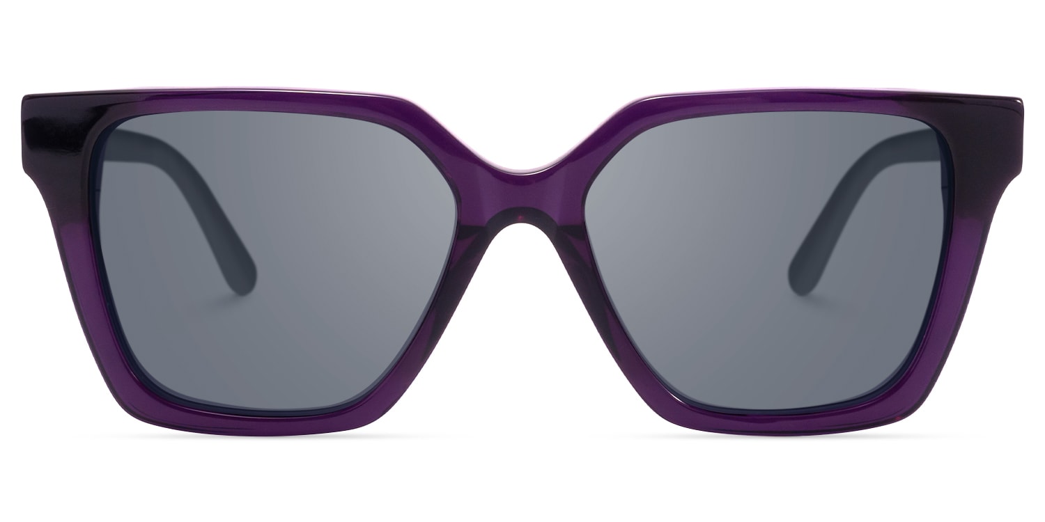 Eclipse - Square Purple Sunglasses - 1