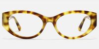 Drizzle - Oval Tortoise Eyeglasses | Vooglam Angle View