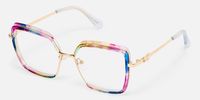 Fiorella - Square Multicolor Eyeglasses | Vooglam Front View