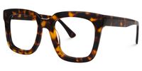 Eisa - Square Tortoise Eyeglasses | Vooglam Front View