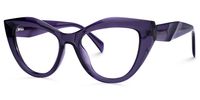Fantine - Cat Eye Purple Eyeglasses | Vooglam Front View