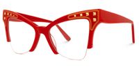 Afolabi - Cat Eye Red Eyeglasses | Vooglam Front View
