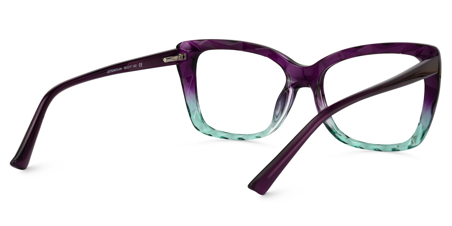 Shane - Cat eye Two-tone Eyeglasses | Vooglam Side View